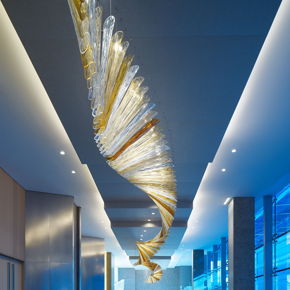 Fluted Helix Project Installation project lighting studio view