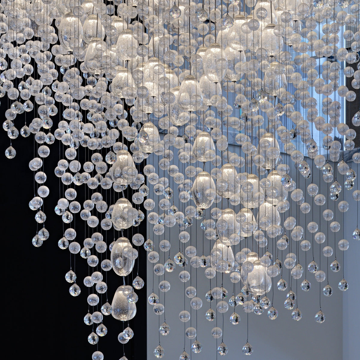 Bubble Crystal Sphere Project Installation project lighting view 2