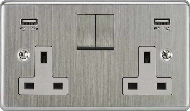 Victorian Double Socket architectural switches view 11