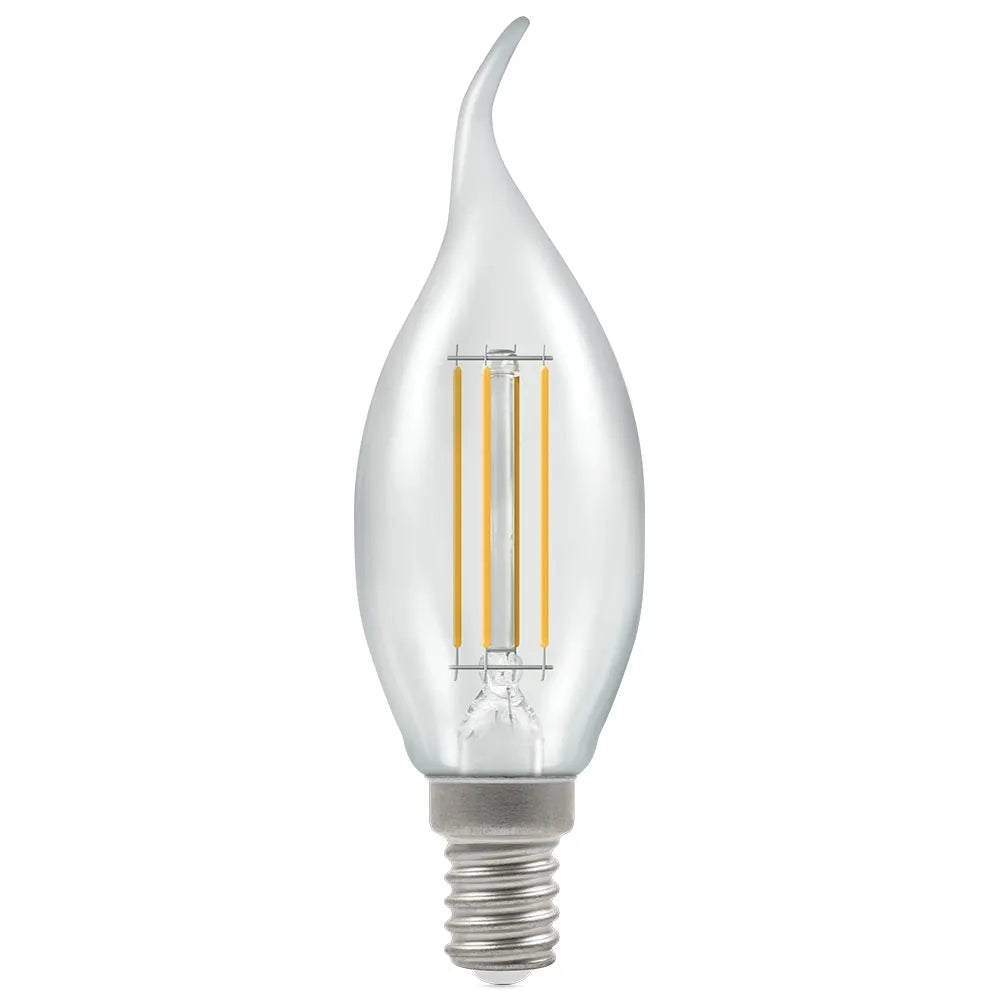 E14 LED Bent-Tip Dimmable 5W Bulb (Warm White 2700K) by VORELLI