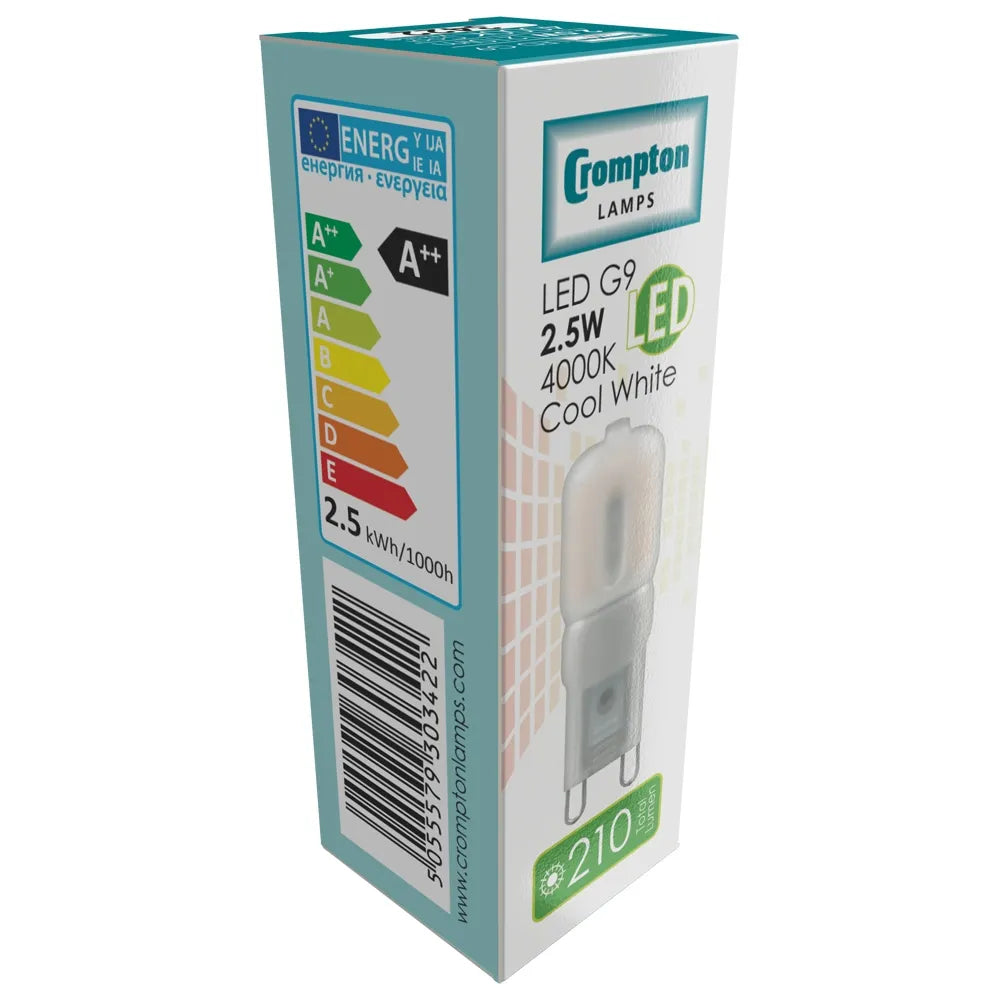 G9 LED Non-Dimmable 2.5W Bulb (Cool White 4000K) by VORELLI