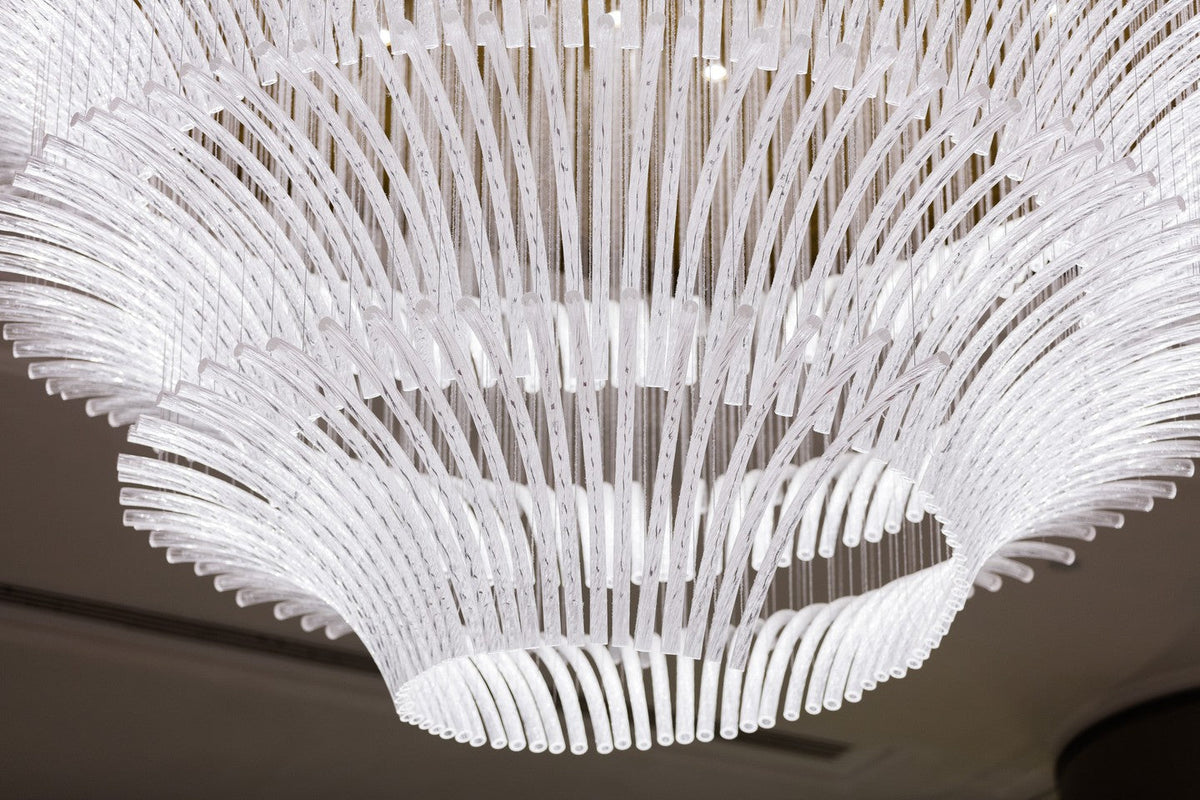 Transparent Glass Tube Project Installation project lighting view 4