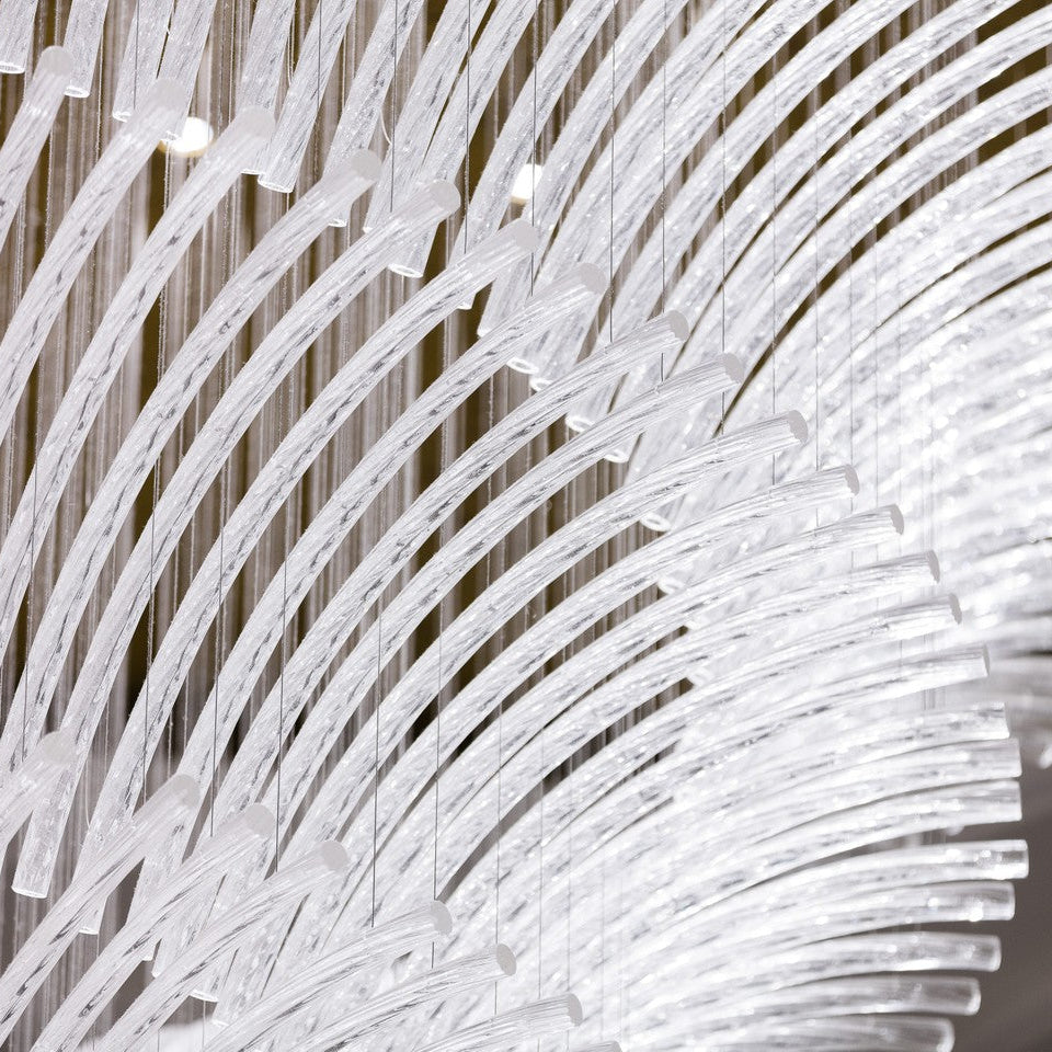Transparent Glass Tube Project Installation project lighting view 2