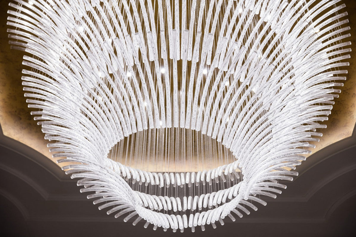 Transparent Glass Tube Project Installation project lighting view 5