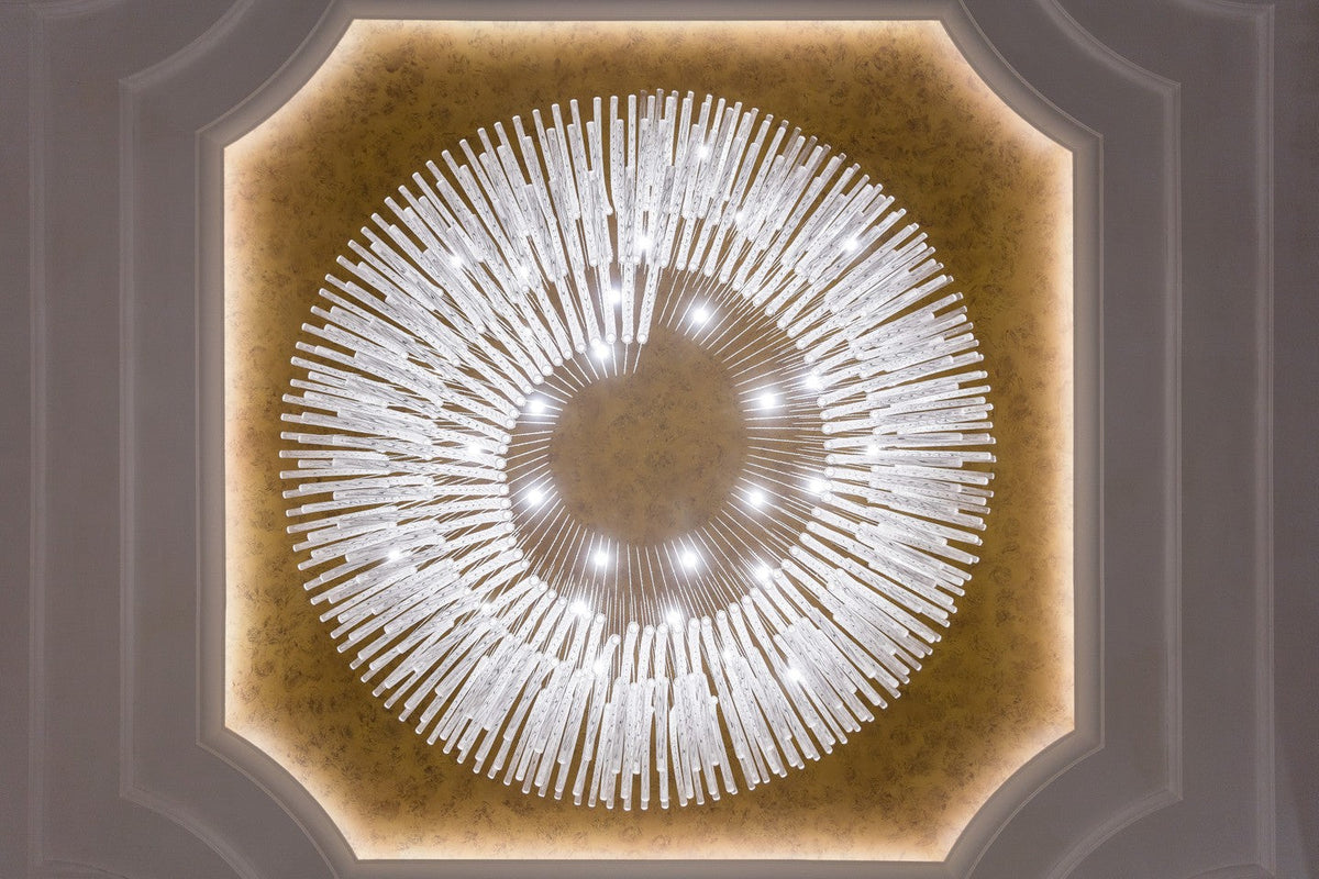 Transparent Glass Tube Project Installation project lighting view 6