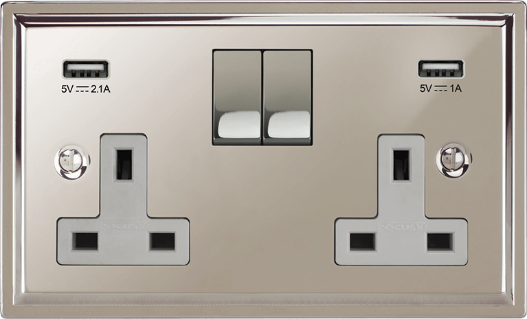Sheraton Double Socket + USB architectural switches view 9