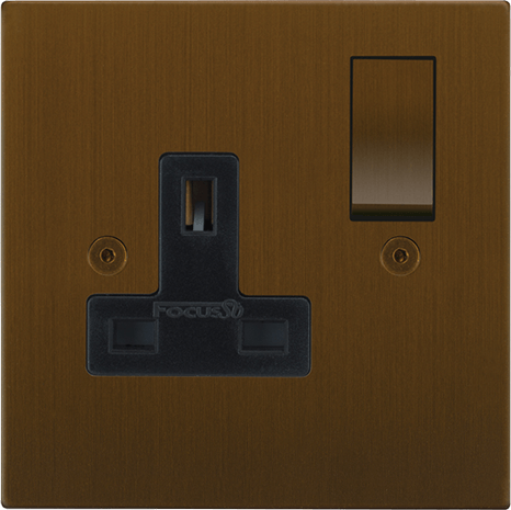 Horizon Square Single Socket architectural switches view 3
