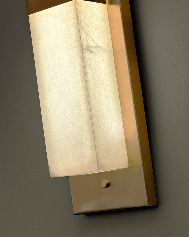 cervo marble wall light brass stag accent detail macro