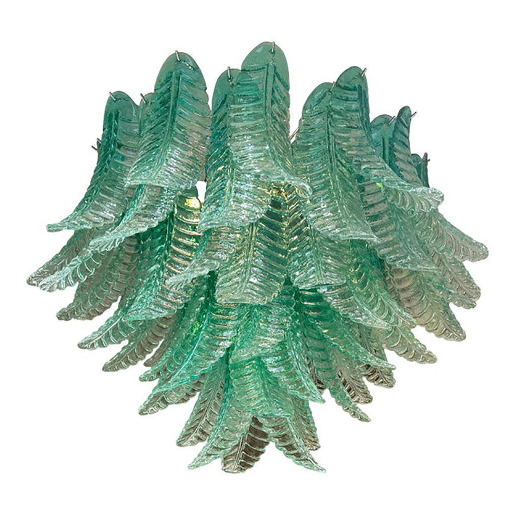 VORELLI Jesolo Felci Murano Glass Staircase Chandelier - Felci Murano Glass image 1