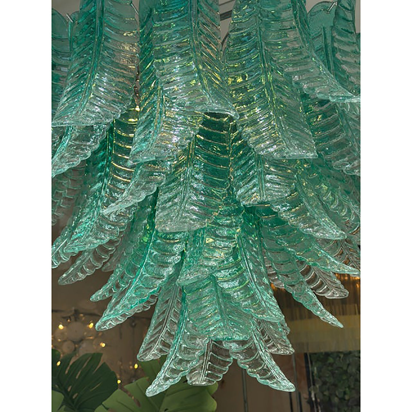 VORELLI Jesolo Felci Murano Glass Staircase Chandelier - Felci Murano Glass image 3