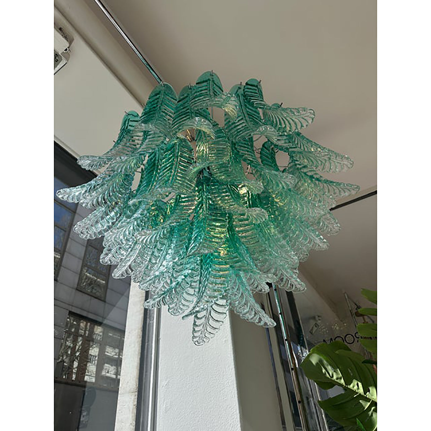 VORELLI Jesolo Felci Murano Glass Staircase Chandelier - Felci Murano Glass image 6