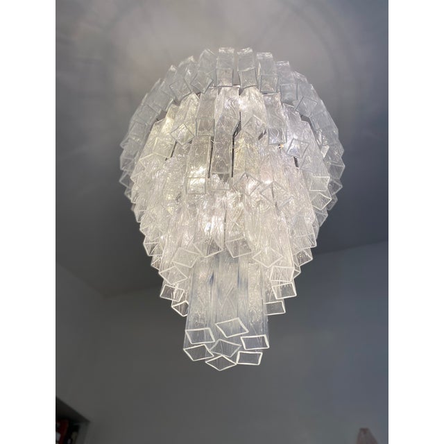 VORELLI Brisighella Squares Murano Glass Staircase Chandelier - Squares Murano Glass image 3