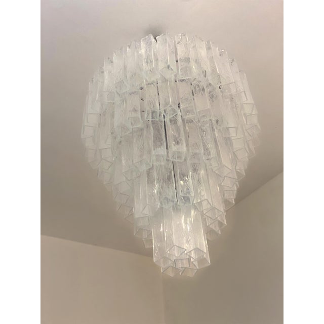 VORELLI Brisighella Squares Murano Glass Staircase Chandelier - Squares Murano Glass image 4