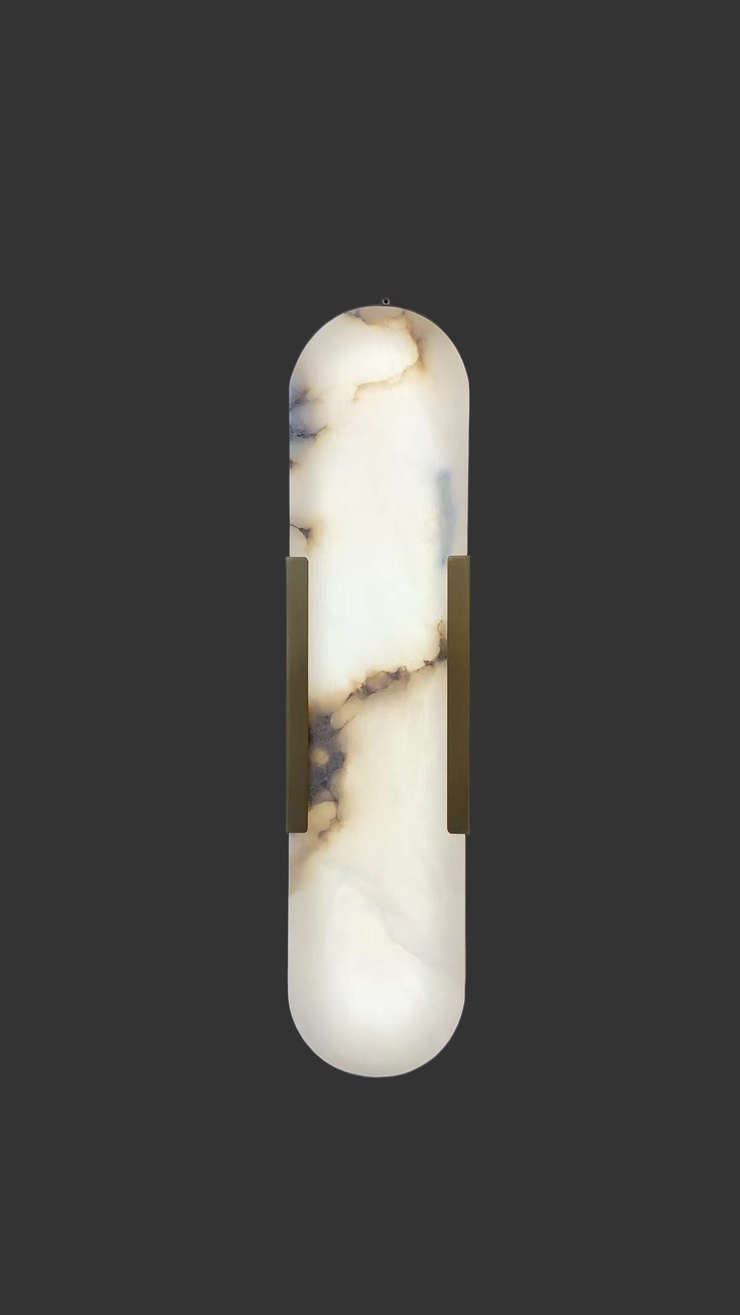 slim cylindrical marble wall light emitting elegant warm light