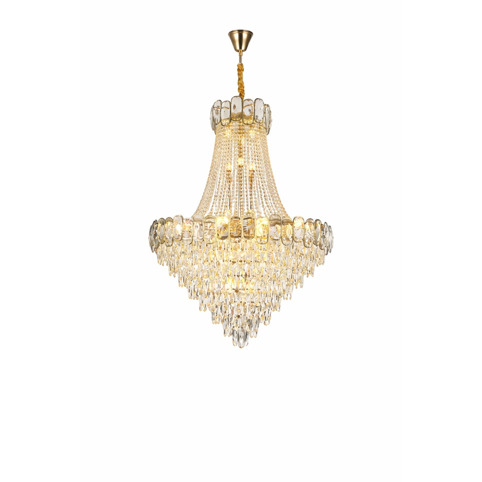 Crystal chandelier on a white background