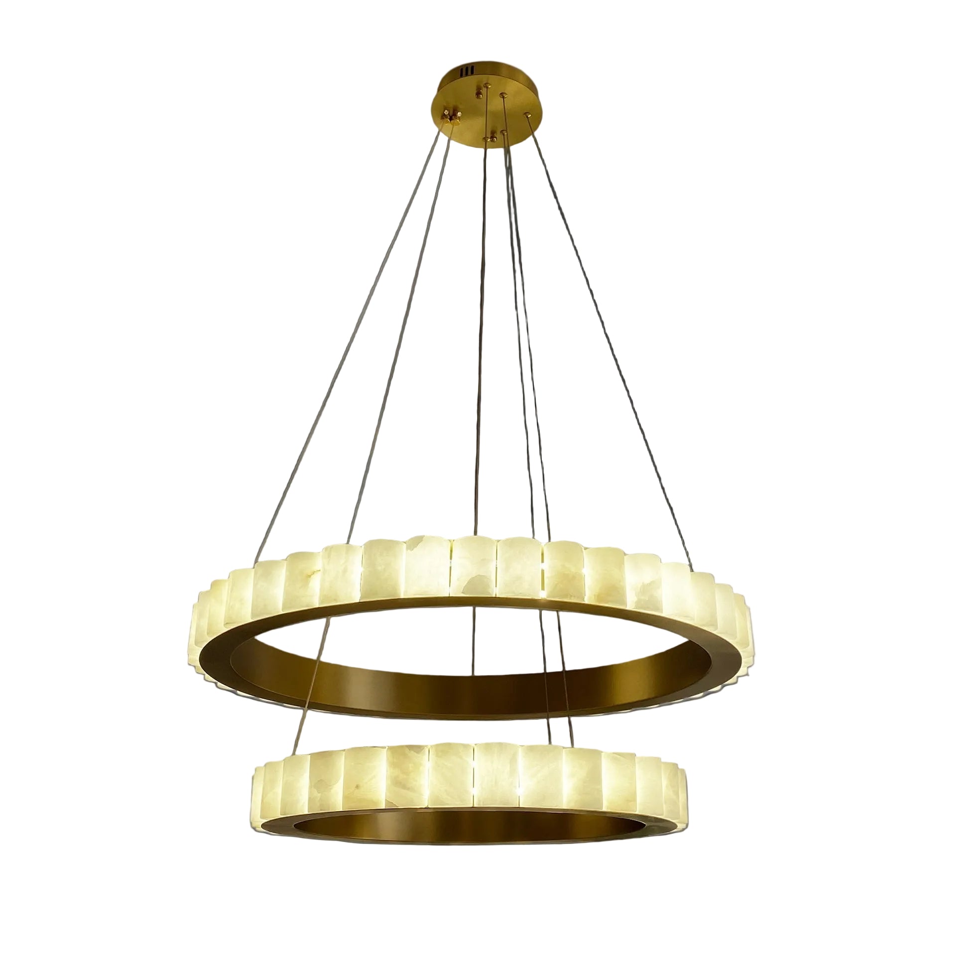 Elysia Marble Double Ring Chandelier by VORELLI