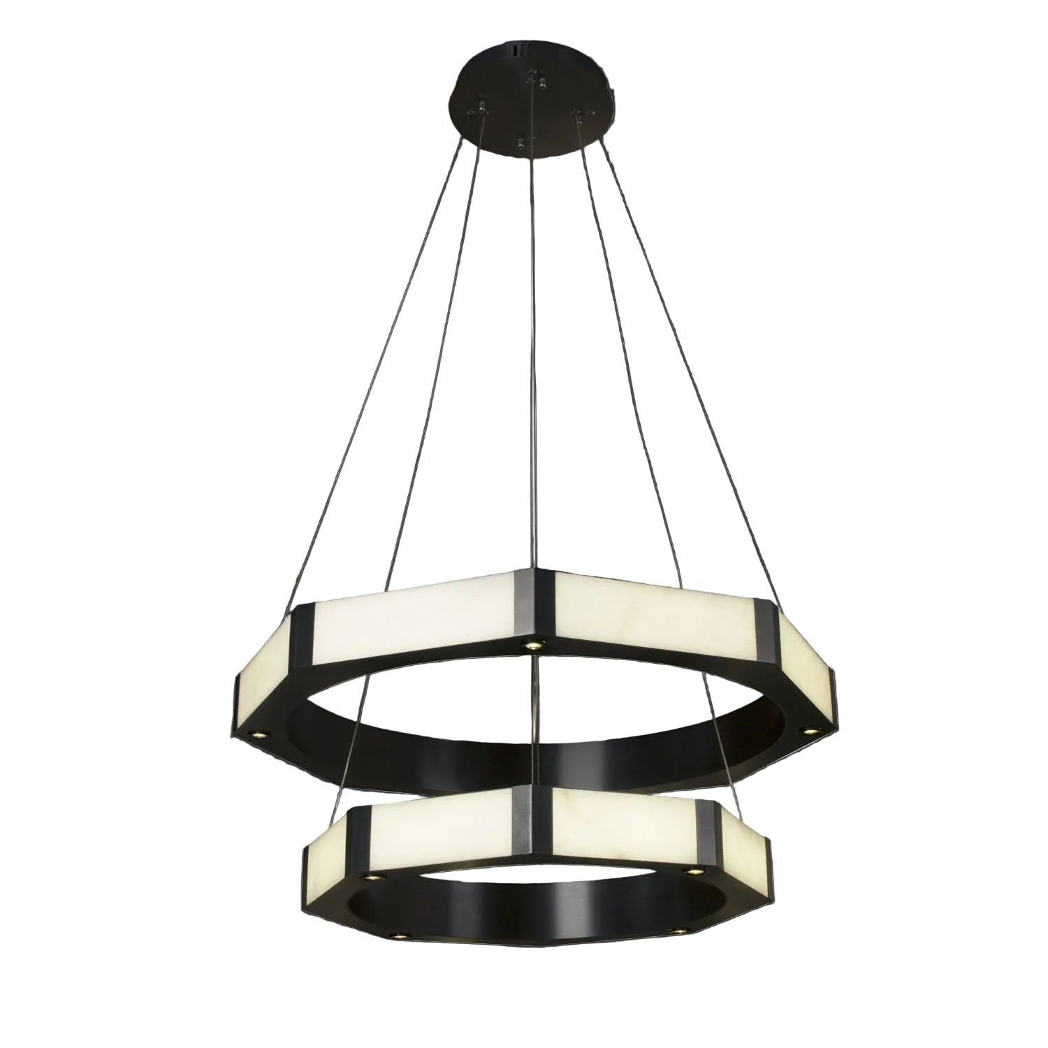 Nero Double Ring Chandelier