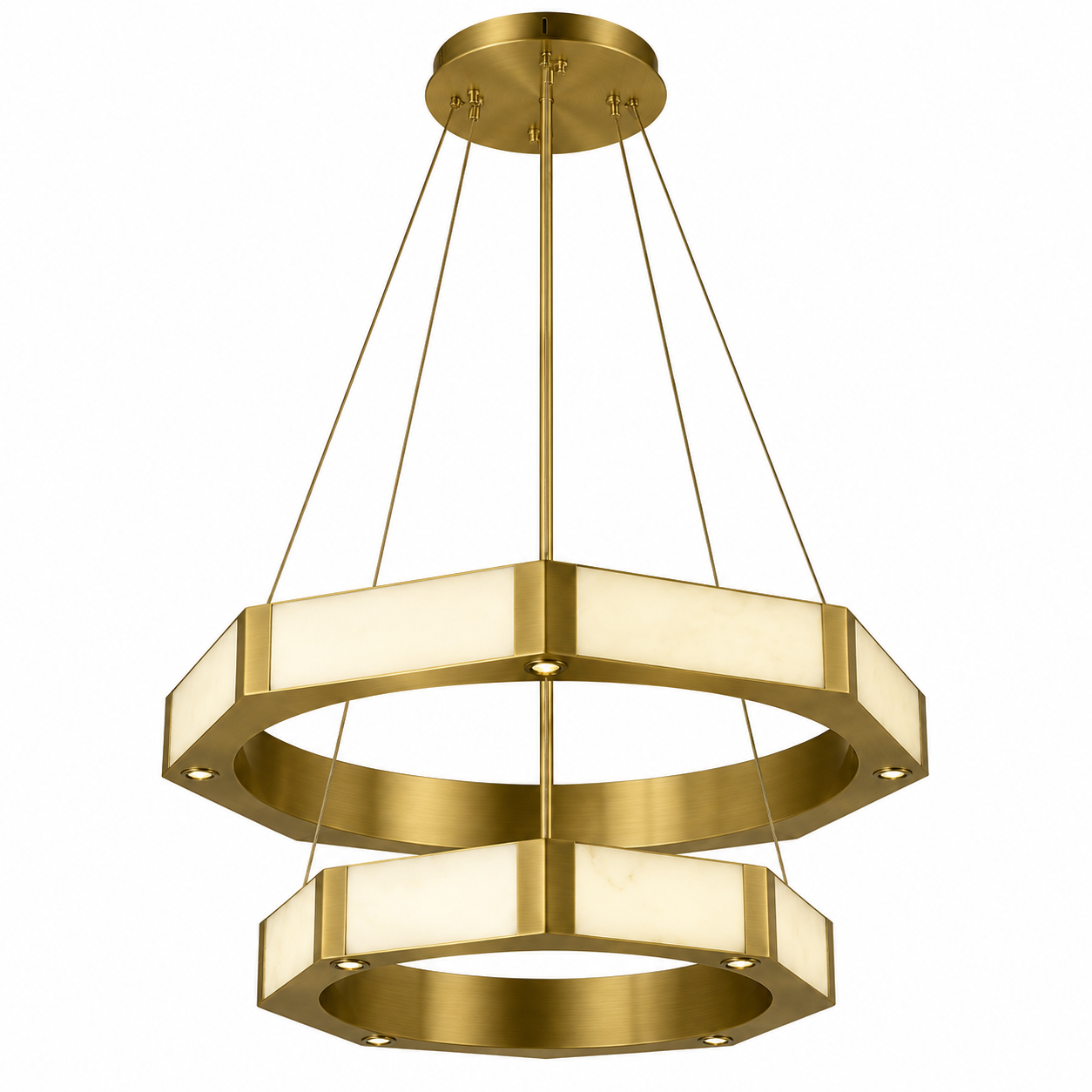 Nero Double Ring Chandelier by VORELLI