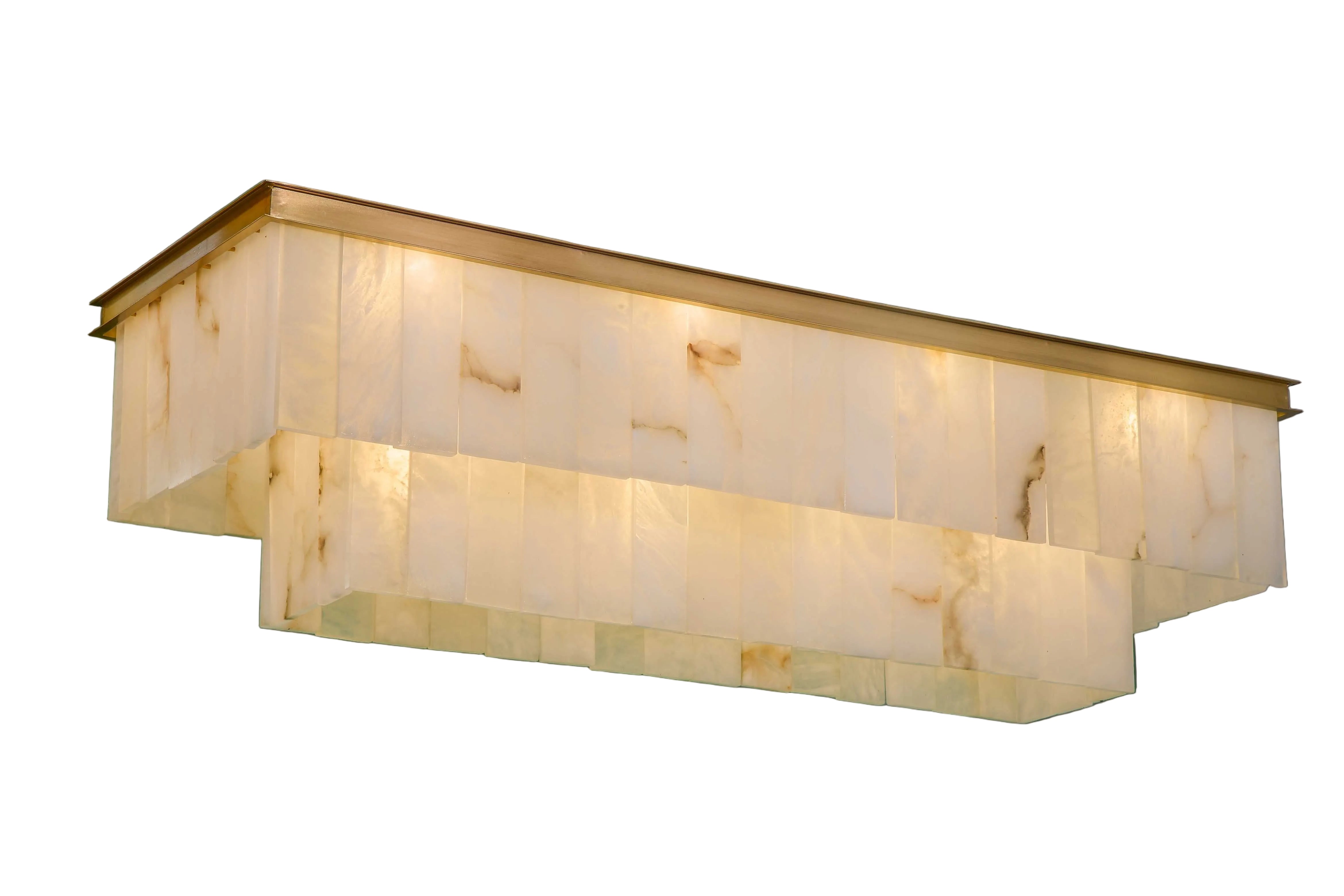 Novella Marble Rectangular Chandelier