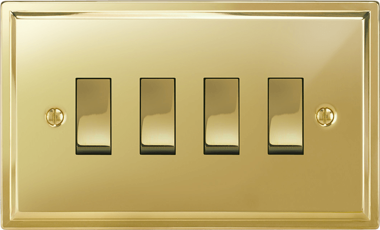 VORELLI® Sheraton Rocker Switch in Polished Brass.