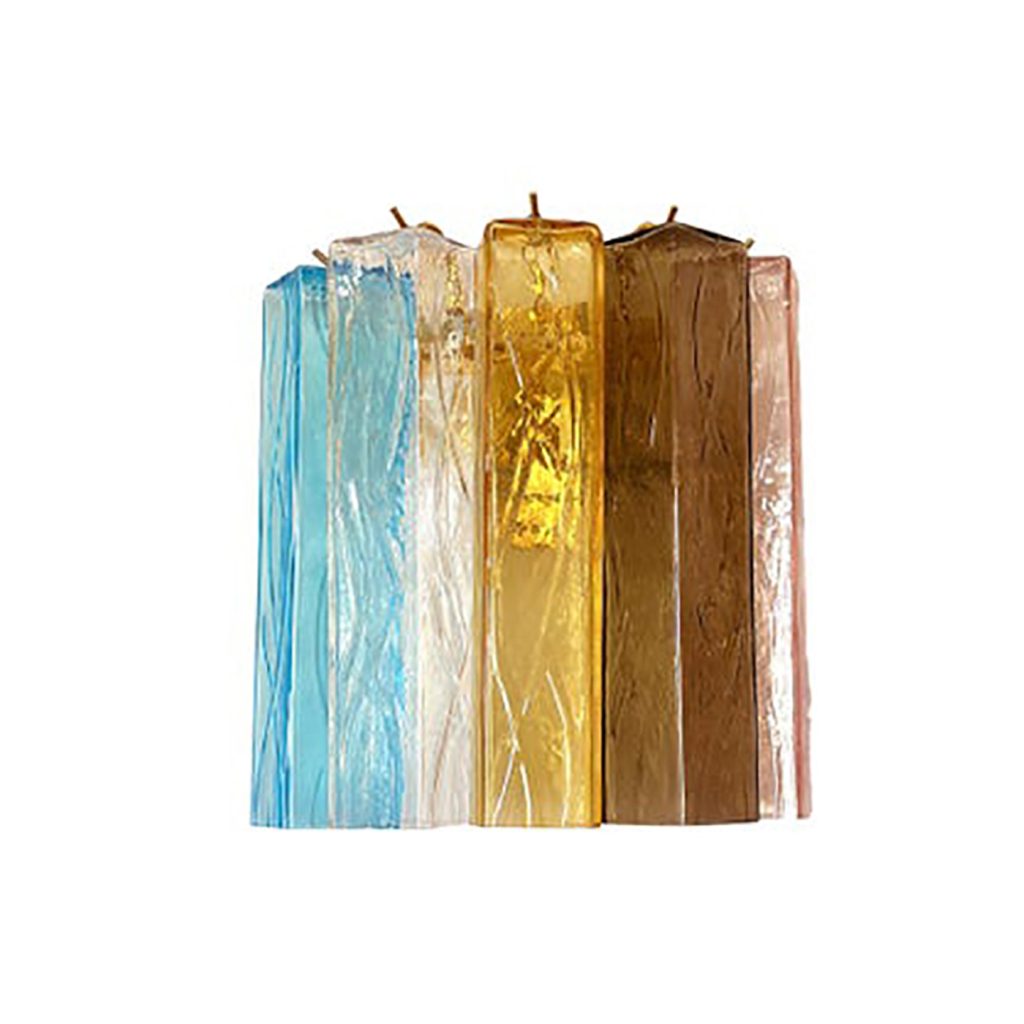 VORELLI Verona Squares Murano Glass Wall Light - Squares Murano Glass image 1