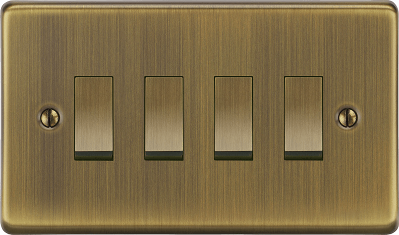 VORELLI® Victorian Rocker Switch in Antique Brass.