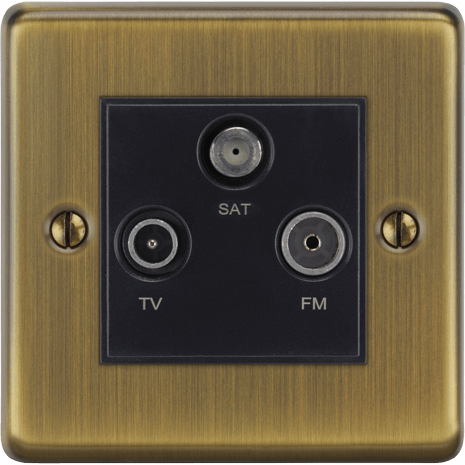 VORELLI® Victorian Media Outlet in Antique Brass.
