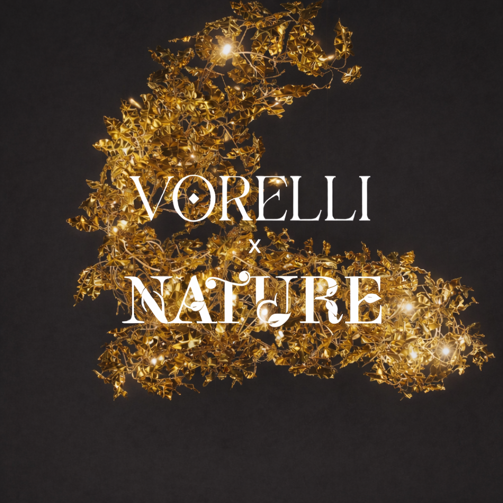VORELLI x Nature collection branded homepage tile for luxury sculptural lighting in UAE interiors