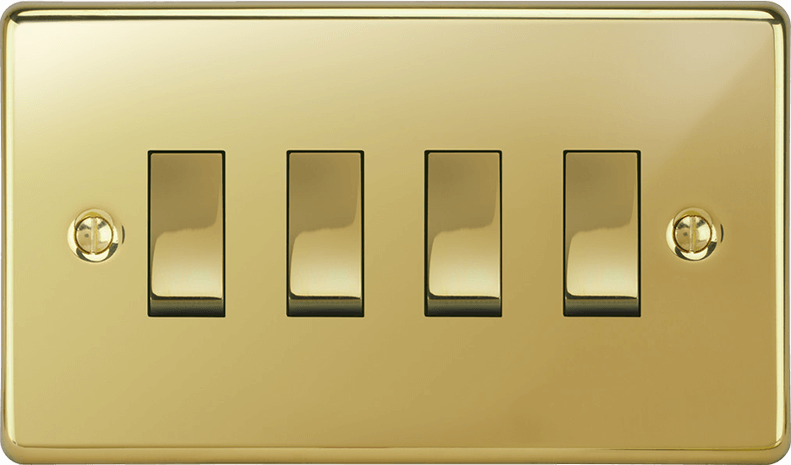 VORELLI® Victorian Rocker Switch in Polished Brass.