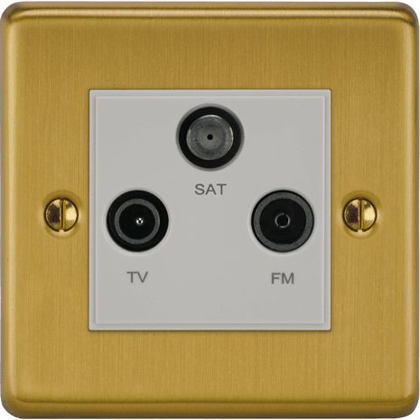 VORELLI® Victorian Media Outlet in Satin Brass.