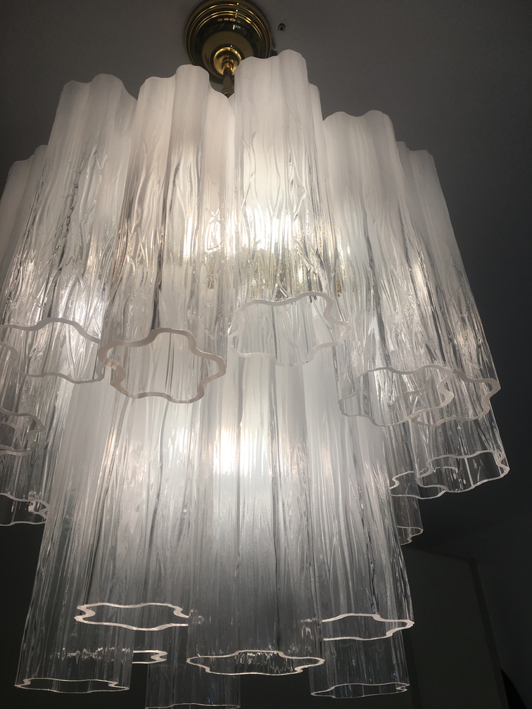 VORELLI Agnese Tronchi Murano Glass Circular Chandelier - Tronchi Murano Glass image 5