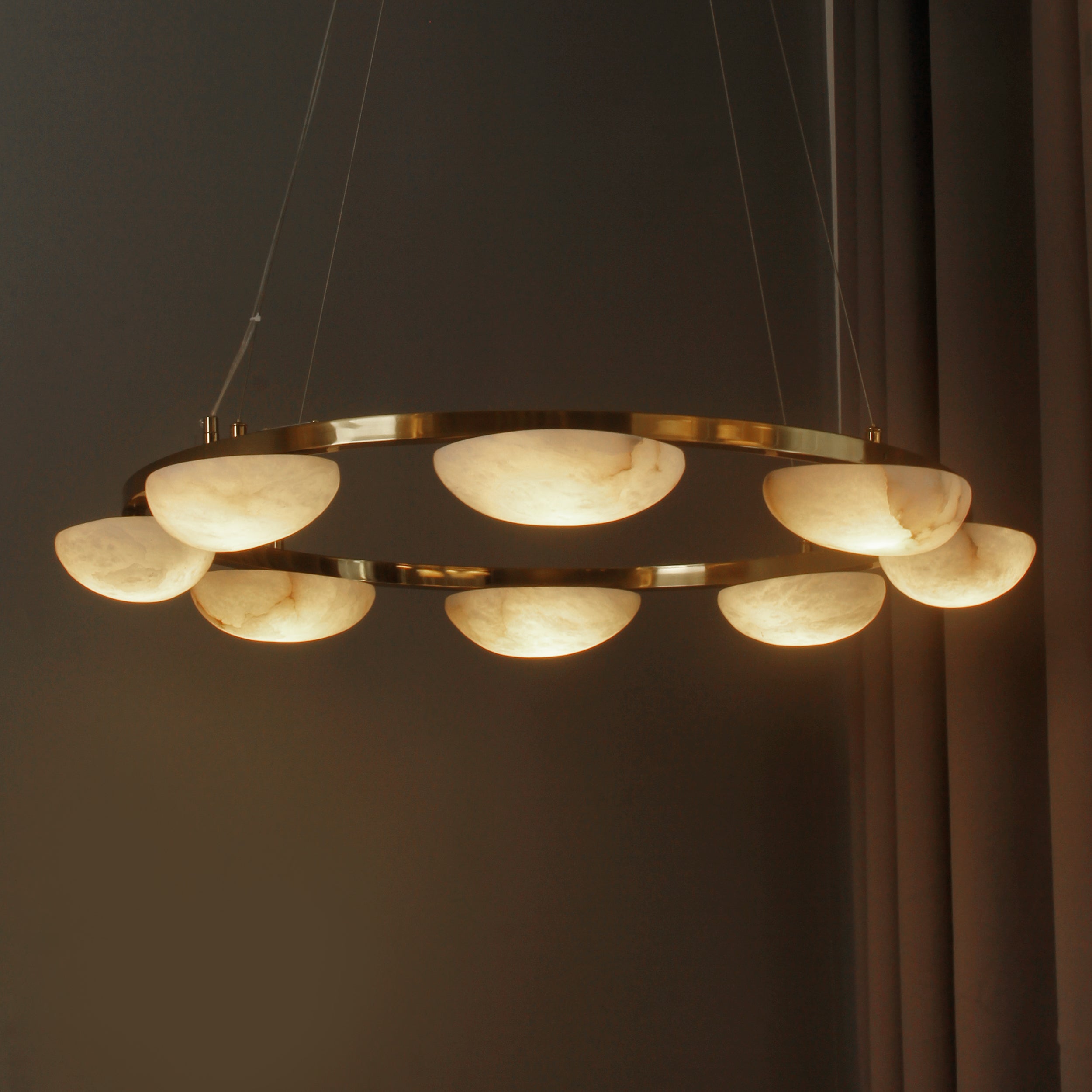 Alba Marble Circular Chandelier by VORELLI