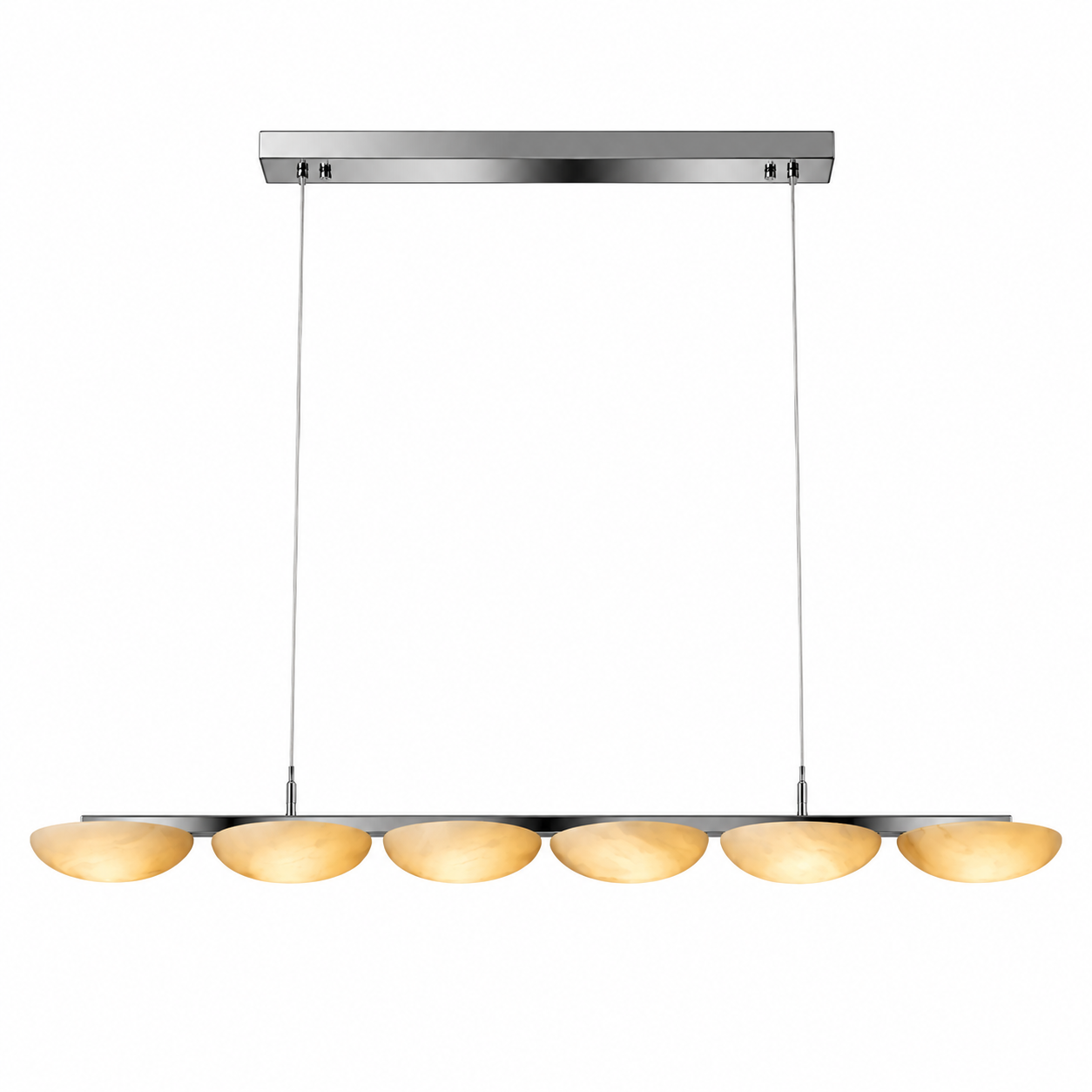 Alba Marble Rectangular Chandelier by VORELLI