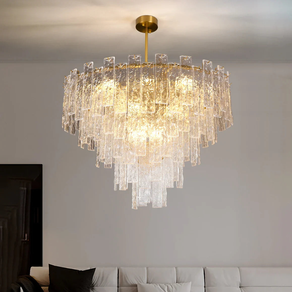 Ambani Circular Chandelier installed in luxury Dubai villa interior