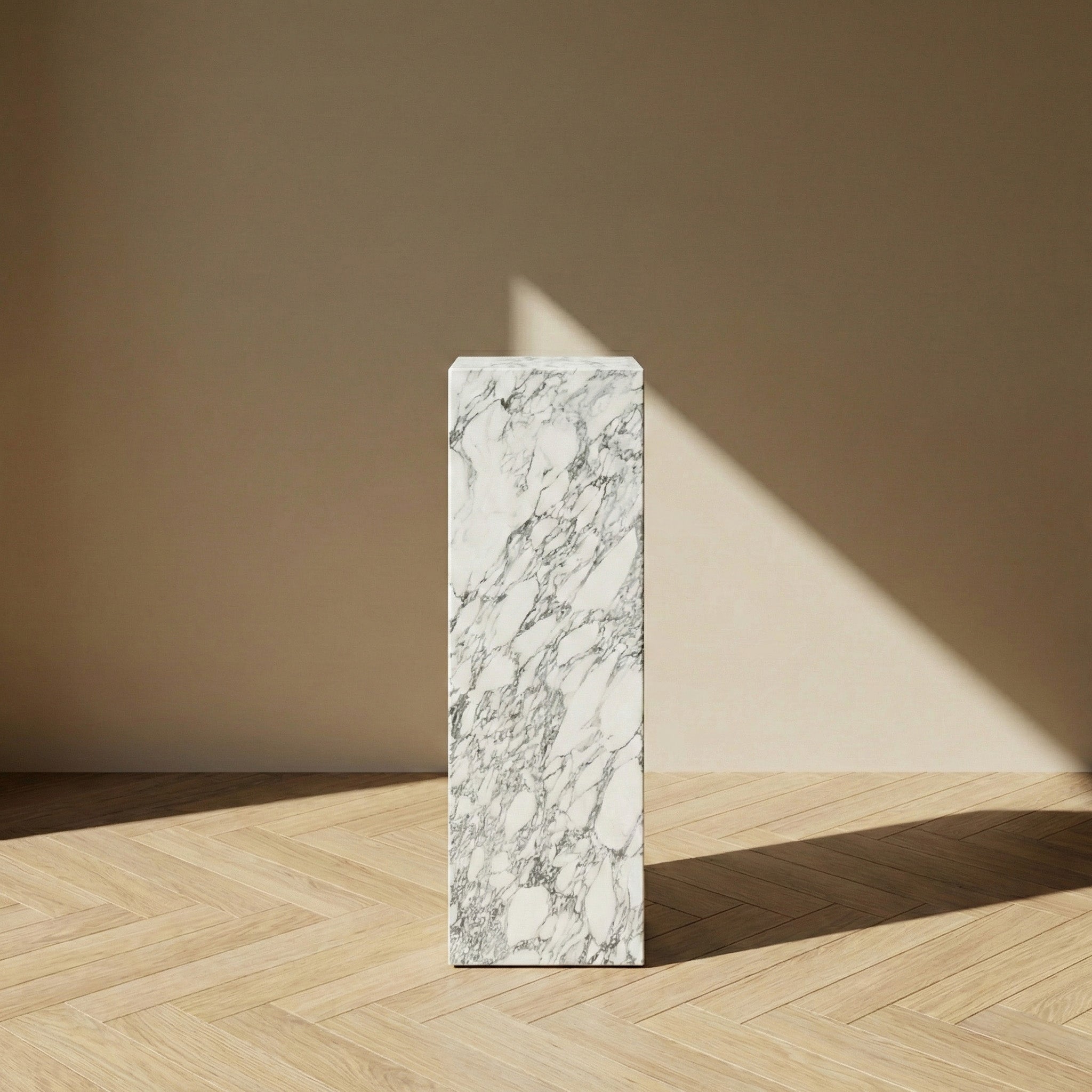 Arabescato Marble Pedestal Stand by VORELLI