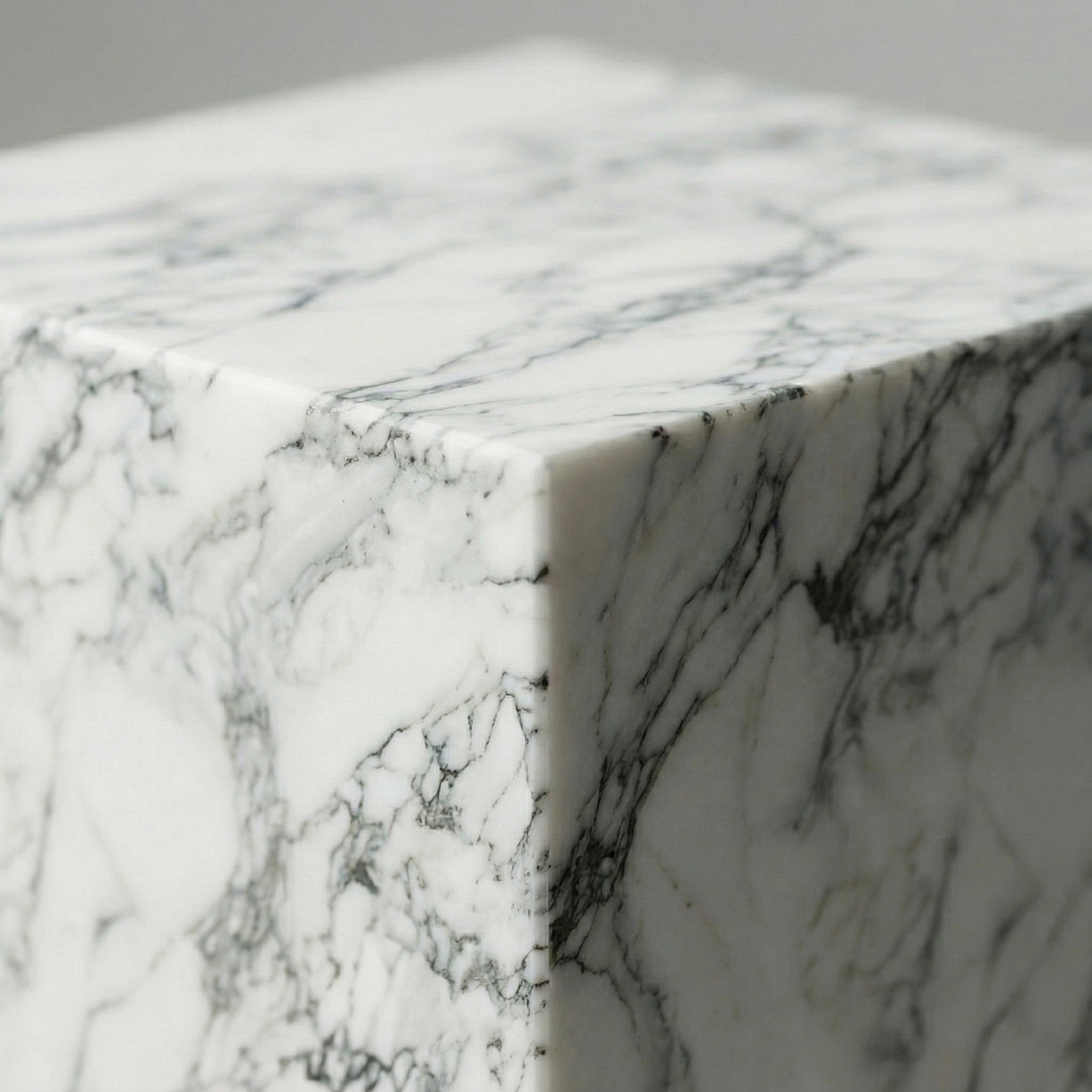 Arabescato Marble Pedestal Stand by VORELLI