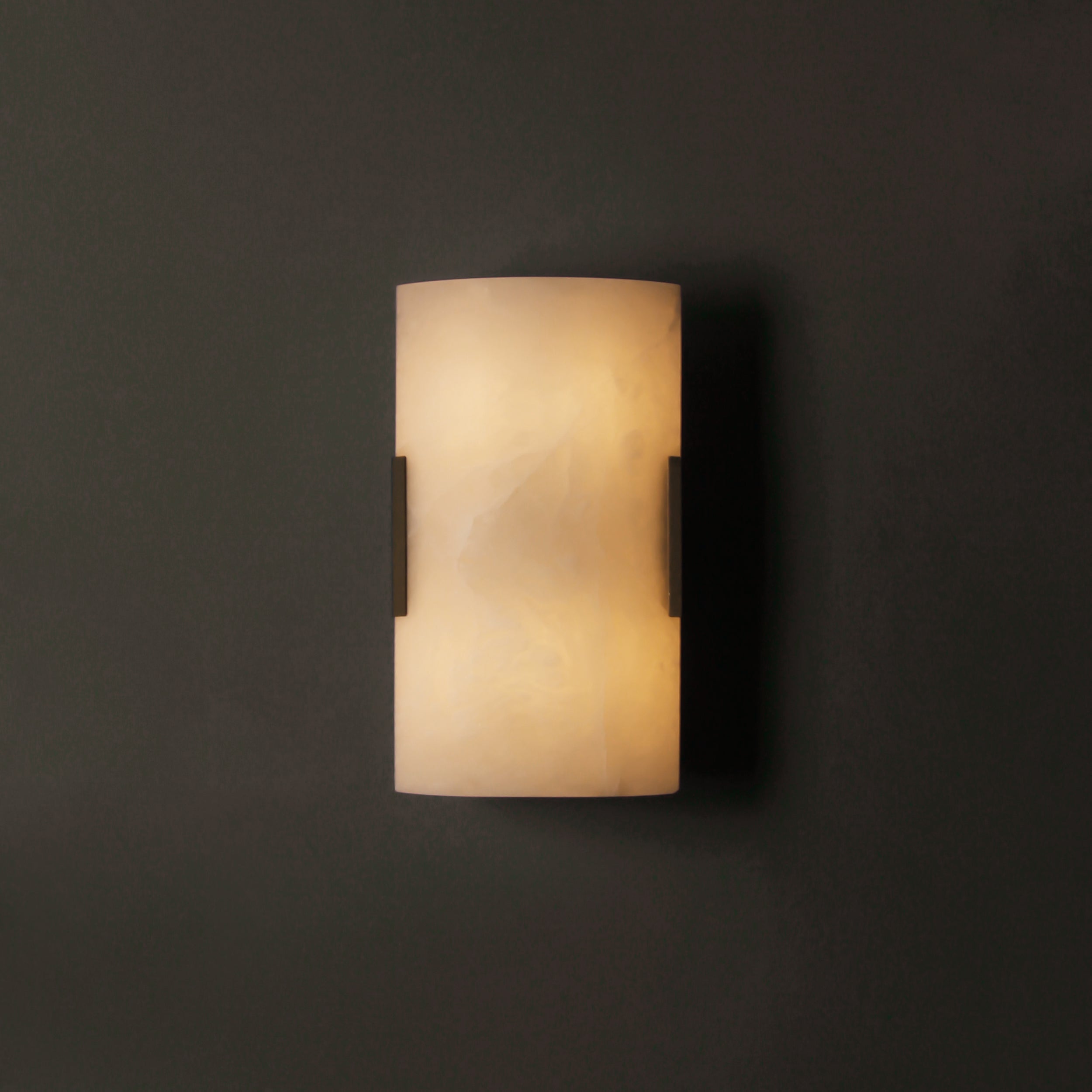 Close up of Arco Marble Wall Light natural stone texture