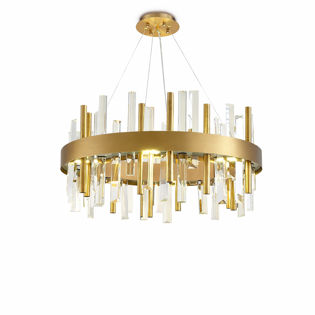 Ardmore Circular Chandelier gold ring with crystal bars UAE