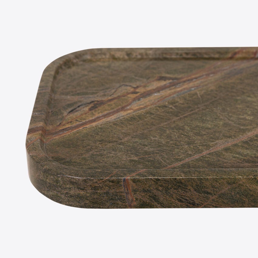 Argentino Forest Green Marble Console Table