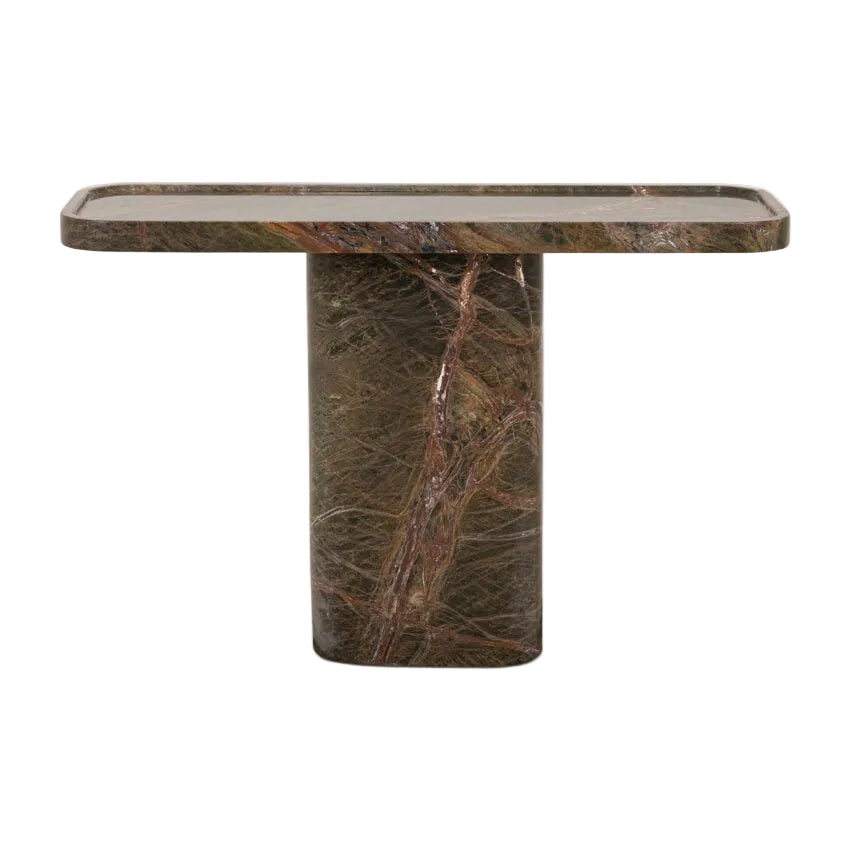 Argentino Forest Green Marble Console Table