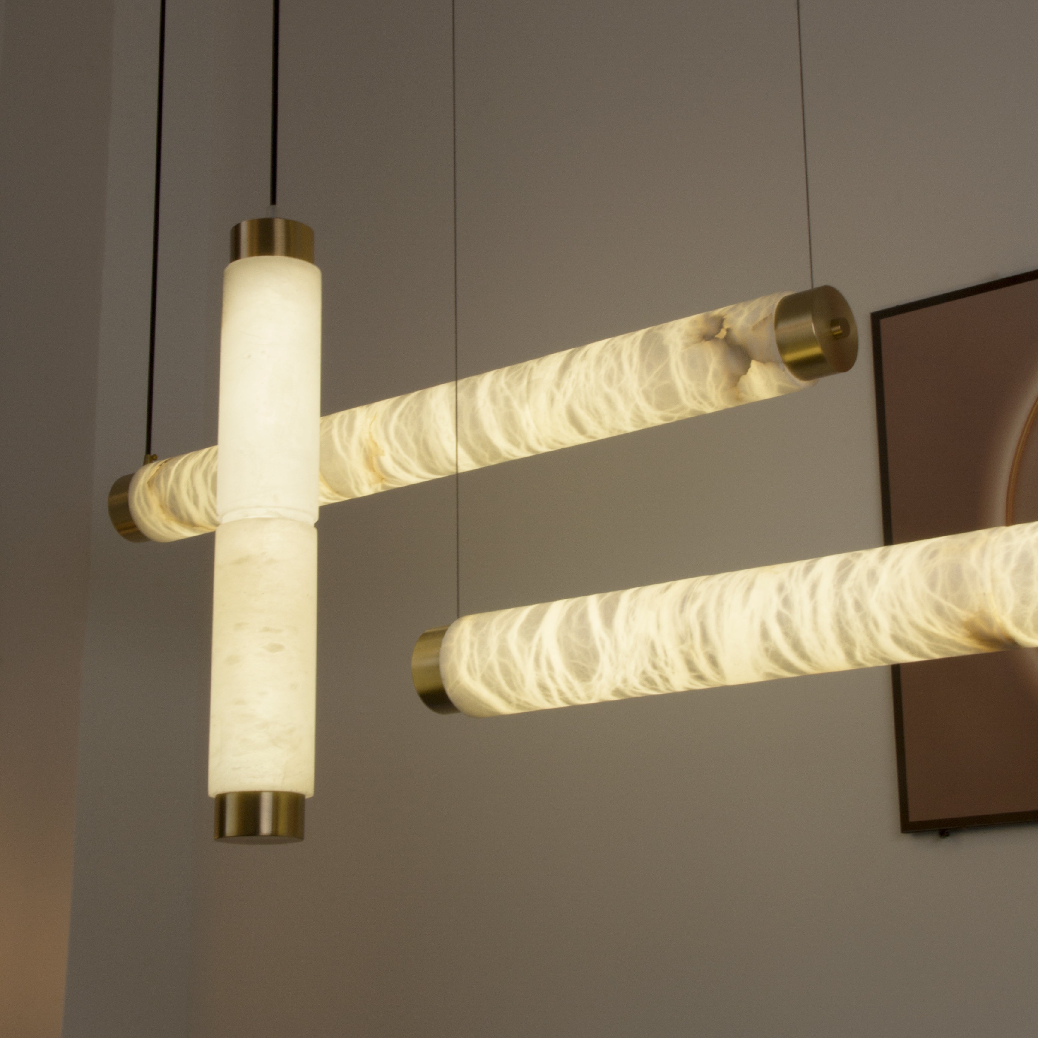 Atlas Marble Rectangular Chandelier by VORELLI