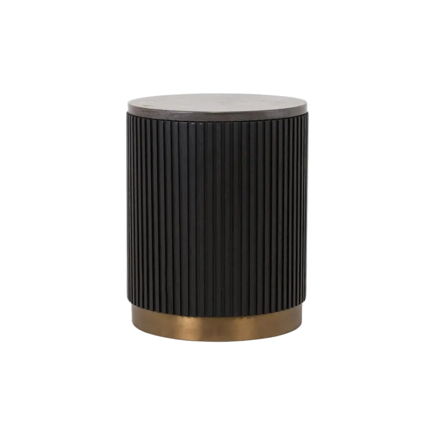 Attilio Ebonised Oak Side Table