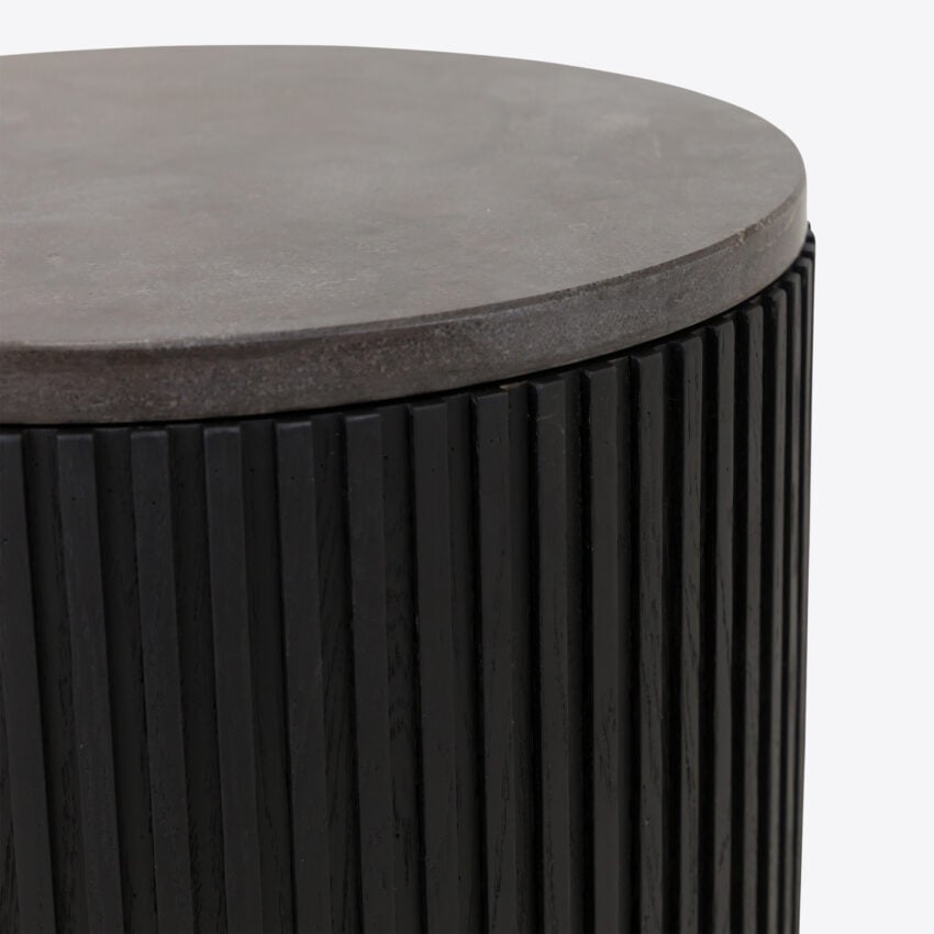 Attilio Ebonised Oak Side Table