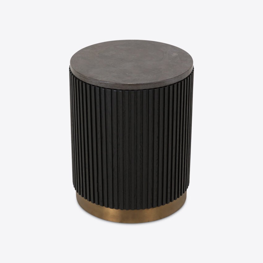 Attilio Ebonised Oak Side Table