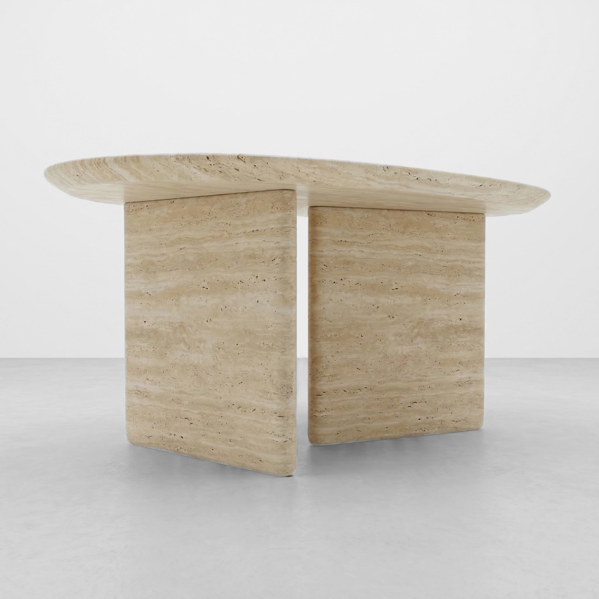 Beige Travertine Coffee Table - Pebble by VORELLI