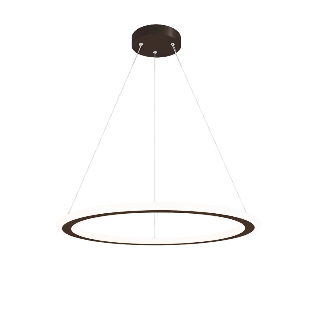 Bellezza circular chandelier with minimalist halo LED design