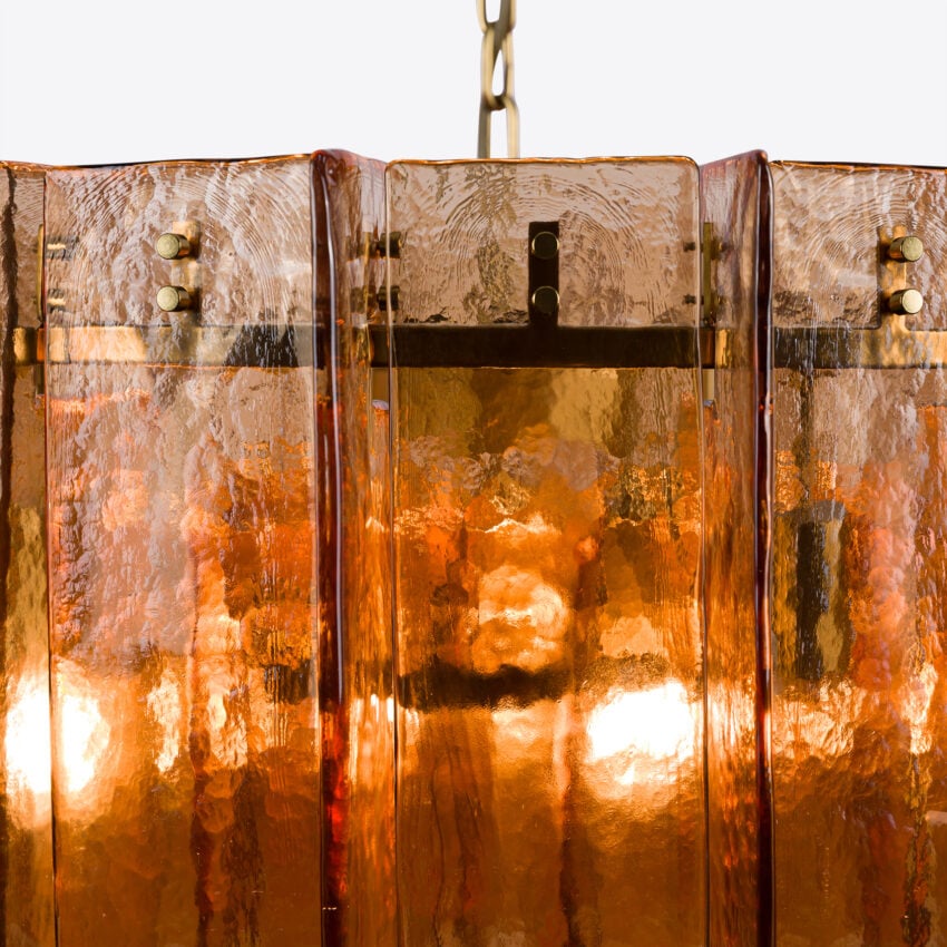 Berlinio Chandelier Amber Glass – 2 sizes