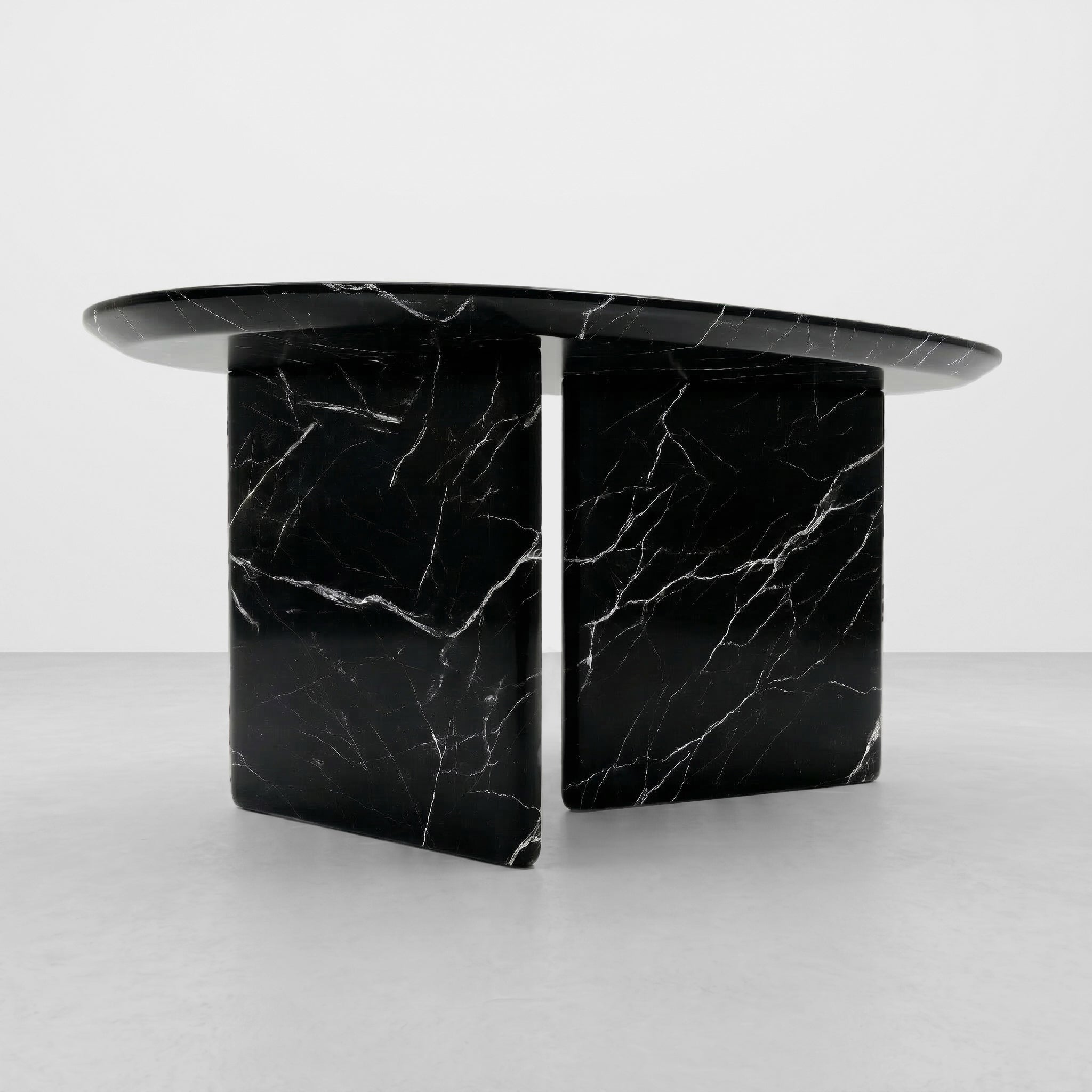 Black Marquina Marble Coffee Table - Pebble by VORELLI