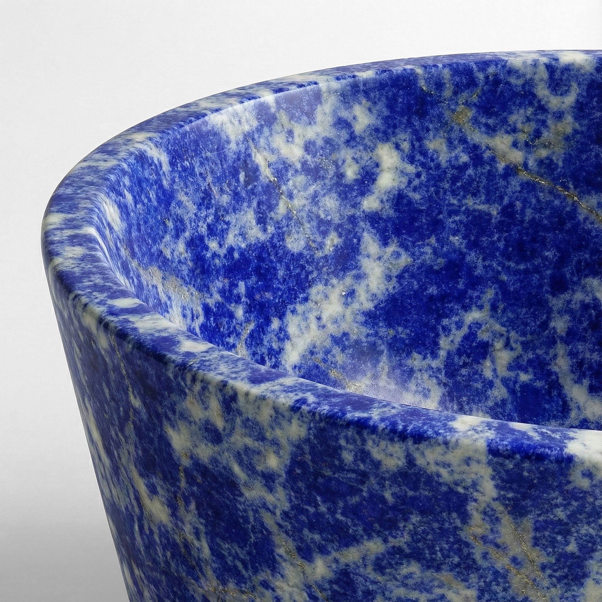 Blue Sodalite Marble Freestanding Bathtub - Tapered by VORELLI