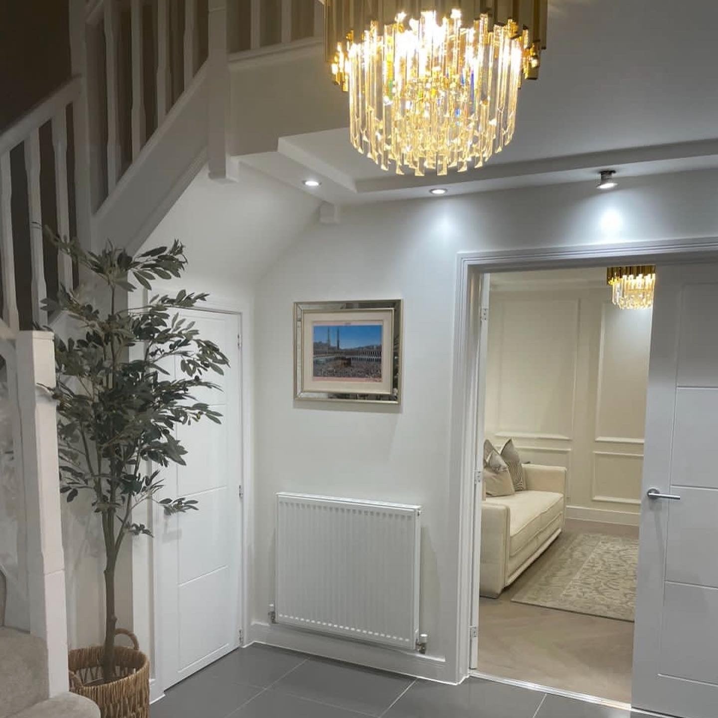 Boeotia gold ceiling light in luxury residential interior